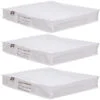 Kit 3 Saco Organizador Capa Protetora Multiuso Rouparia Roupas Cobertor Toalhas Cama Mesa Banho