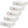 Kit 5 Saco Organizador Multiuso Capa Protetora Roupas Cobertos Toalhas Cama Mesa Banho 50x45x15cm