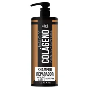 Shampoo Reparador Capilar Banho De Colágeno Widi Care Tratamento Sem Sulfato Hidratante 1L