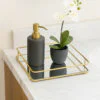 Bandeja Espelhada Decorativa Dani Quadrada 18x18cm para Lavabo, Decoração e Organização de Ambientes
