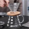 Cafeteira de Vidro Borossilicato Com Tampa e Filtro 600ml