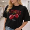 Camiseta Camisa blusa T-shirt Cereja Feminina 100% Algodão Moda Feminina Estilosa Confortavel Trendy