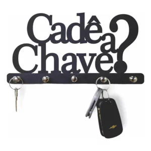 Chave Porta Chaves de parede Cade a Chave em MDF CRU suporte organizador chaveiro,decoração,presente,lembrancinha enfeite cada decoração chá de casa nova estacionamento