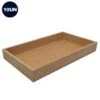 Kit 10 Bandejas Retangulares MDF Cru 25x15x3cm Organização e Decoração Artesanato Lavabo Banheiro Sala
