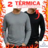 KIT C/2 Blusa de Frio Masculina Segunda Pele Térmica Pelúcida Inverno Manga longa