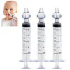 Kit seringas com bico de silicone para lavagem e limpeza nasal 10 ML para adulto e infantil