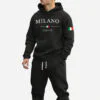 Moletom Blusa De Frio Itália Milano Bandeira Lançamento Com Capuz Flanelado Quentinho 100% Algodão Frio ENVIO IMEDIATO
