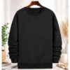Moletom Gola Redonda Blusa De Frio Básico Careca Casaco Feminino Masculino Flanelado Liso Algodão