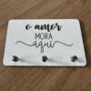 Porta Chaves Parede Decorativo MDF Frases Inspiradoras Decoração Organização Enfeite Sala Multiuso