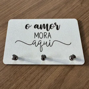 Porta Chaves Parede Decorativo MDF Frases Inspiradoras Decoração Organização Enfeite Sala Multiuso