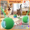 Bola Elétrica Automática com Recarga USB para Gatos e Cães Pequenos Brinquedo Interativo Inteligente