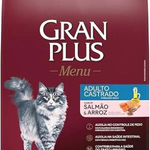 GRANPLUS GATOS CASTRADO SALMÃO E ARROZ 1X10,1kg