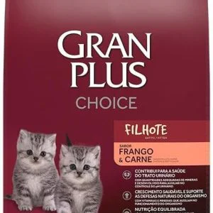 Gran Plus Ração Choice Para Gatos Filhotes Sabor Frango E Carne 10 1Kg