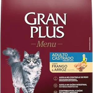 Granplus Ração Para Gatos Castrados Gran Plus Frango E Arroz 3Kg