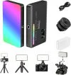 Luz de vídeo ULANZI VL120 RGB, Luzes de vídeo de bolso LED On-Camera, Bateria recarregável embutida 3100mAh, 360 efeitos de luz Full Color 20, CRI≥95 2500-9000K Painéis de LED para registro