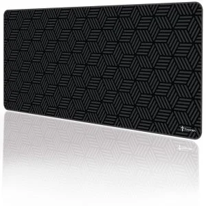 Mouse Pad Gamer Extra Grande Profissional 90x40 Deskpad Branco Preto Hexágono Speed Titorion