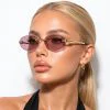 Oculos de Sol Oval Fino Premium Blogueira Tendencia do Momento em Alta Tigre Virginia uv400 Feminino