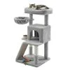 SONGMICS Arranhador para Gatos Grandes, Plataforma Larga, Árvore de Gato para Sala de Estar, Estável, Cinza