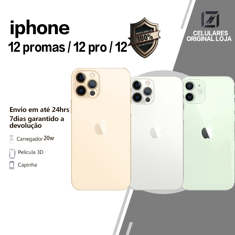 100% Original VITRINE Celular iPhone 12/ 12 Pro/ 12 Pro Max 64/128GB