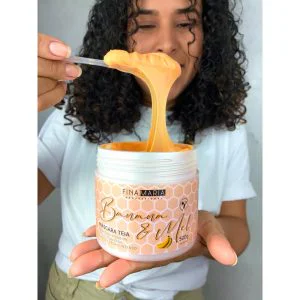 MÁSCARA BANANA E MEL ANTIPOROSIDADE EFEITO TEIA - NUTRIÇÃO INTENSIVA - FINA MARIA PROFESSIONAL