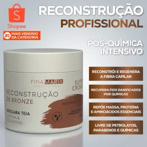 MEGA RECONSTRUÇÃO EFEITO TEIA BRONZE - TRATAMENTO PARA FIOS DANIFICADOS - FINA.MARIA PROFESSIONAL