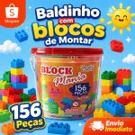 Bloco De Montar Infantil 156 Peças Brinquedos Educativos Pedagogicos 3 anos Brinquedo Presente Infantil Dia das Crianças