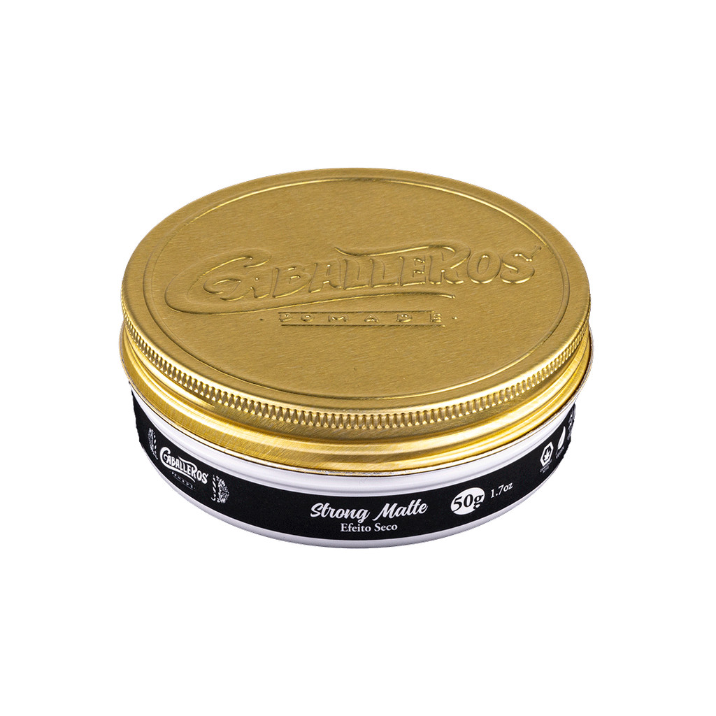 Pomada Caballeros Strong Matte 50g Linha Pocket Modeladora Cabelo Masculino Fixação Forte Efeito Matte e Finalização