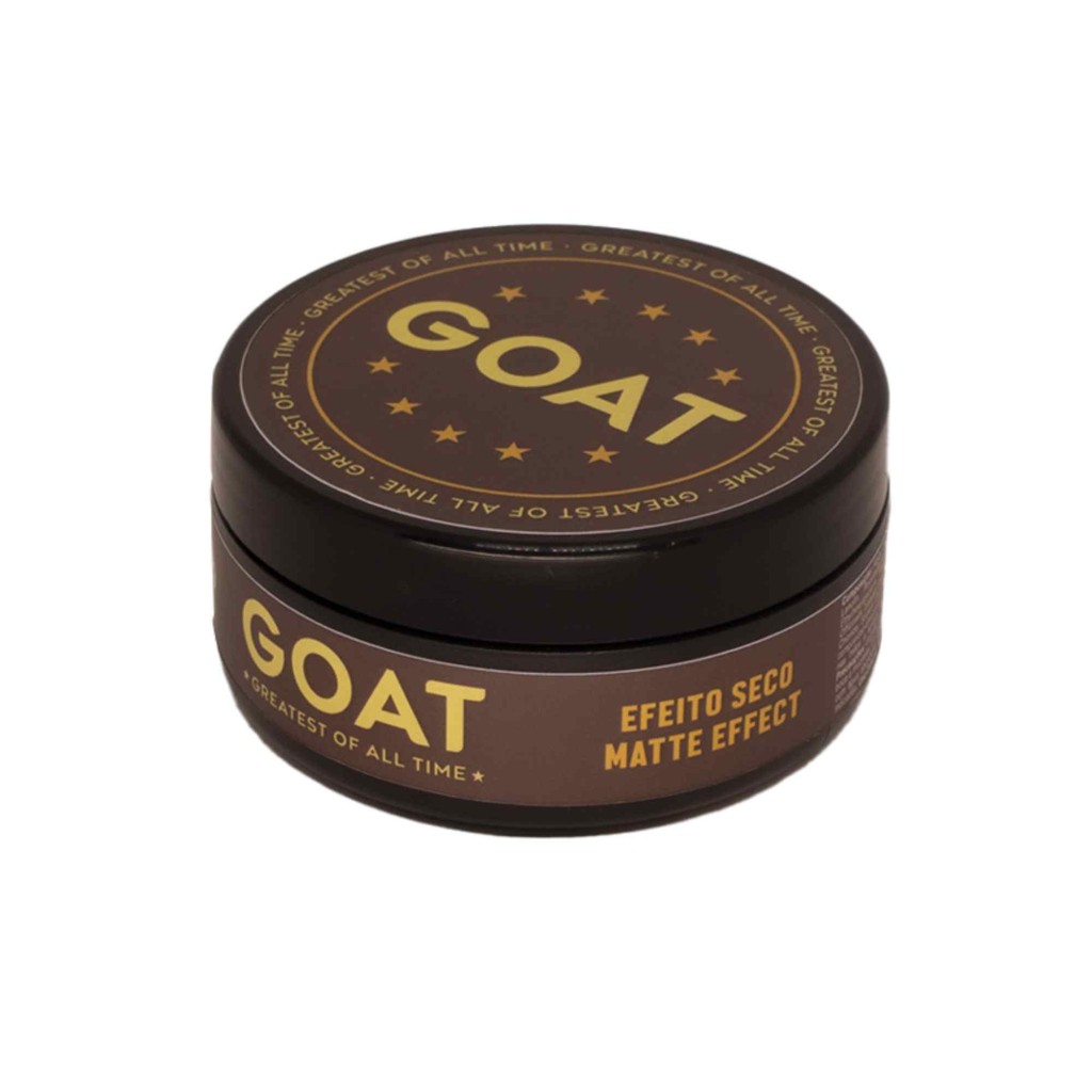 Pomada Modeladora GOAT Matte Effect 70g Efeito Seco Matte Alta Fixação Para Cabelo Masculino Uso Profissional