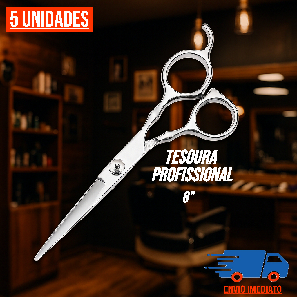 Tesoura 6 Polegadas Profissional Aço Inox Cabeleireiro
