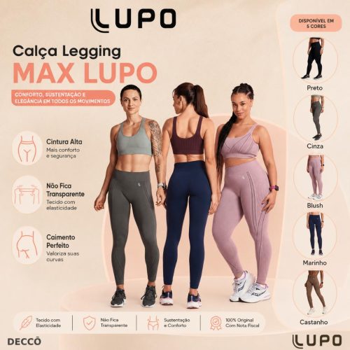 Legging Lupo Max Sport Sem Costura Dry Seamless