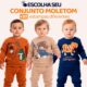 Conjunto Moletom Infantil Inverno Estampas Bebê Menino