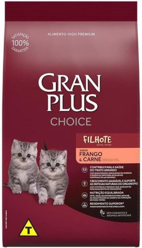 Ração Gran Plus Choice Para Gatos Filhotes Sabor Frango 1Kg