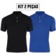 Kit 2 Camisa Masculina Polo Piquet Poliester Premium