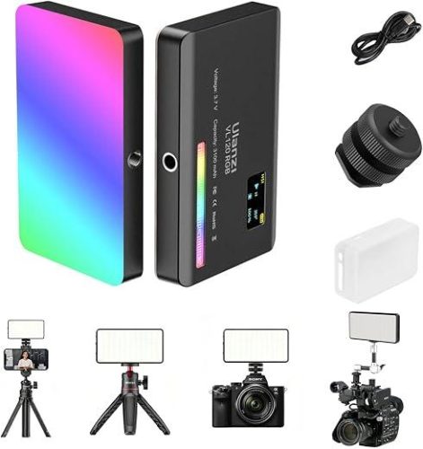 Ulanzi VL120 Luz de Vídeo RGB Bateria Recarregável 3100mAh