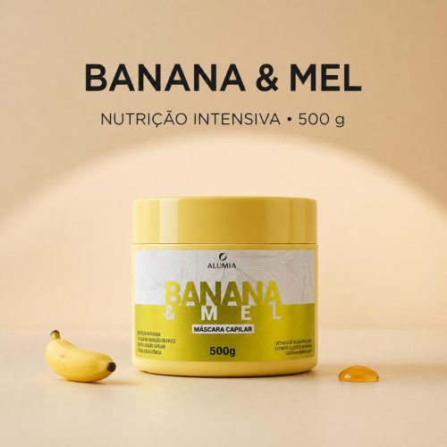 Máscara Capilar Alumia Banana e Mel Hidratação Profunda 500g