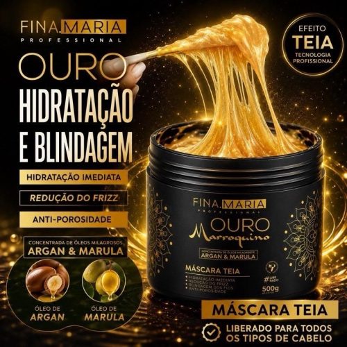 Mega Hidratação Fina Maria Professional Ouro Marroquino Teia
