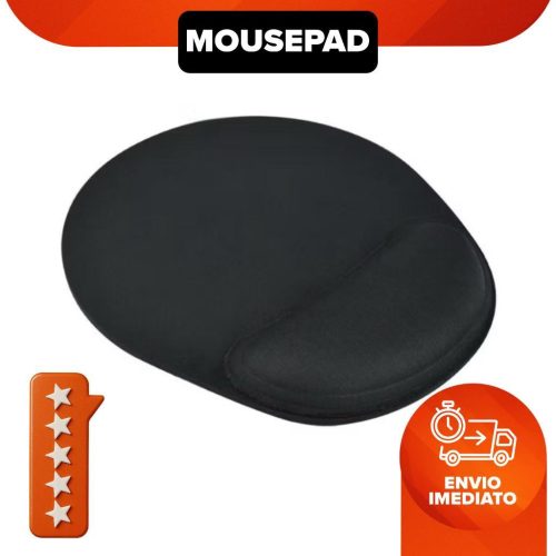 Mousepad Confort Ergonômico Neoprene Antiderrapante Preto