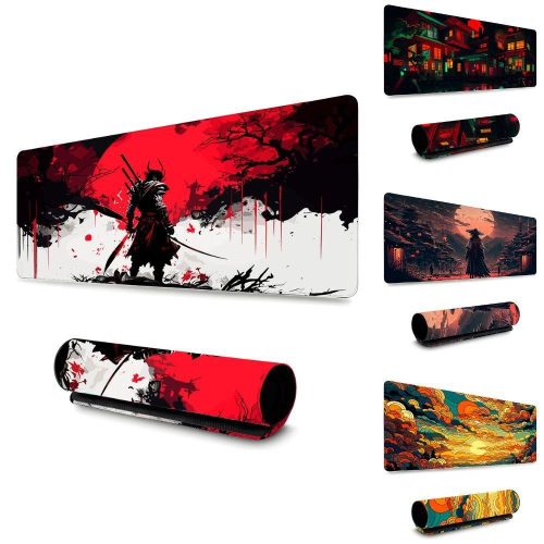 Mouse Pad Gamer Borda Costurada Estampas Oriental 80x40cm