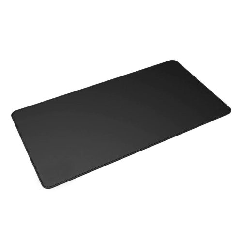 Mouse Pad Couro Feltro Costurado Básico Grande Preto