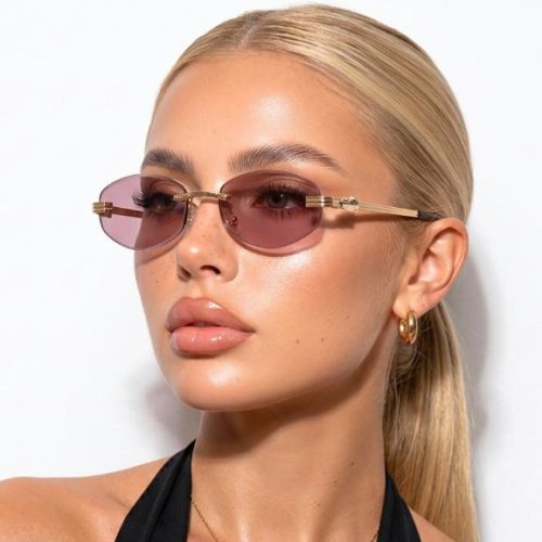 Oculos de Sol Virginia Oval Fino uv400 Tigre Feminino