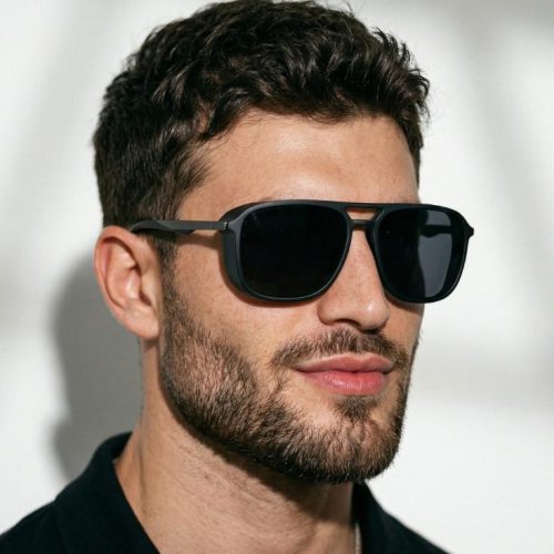 Oculos de Sol Premium Quadrado Steampunk Masculino