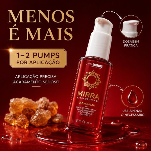 Óleo Mirra Capilar Fina Maria Professional Brilho Intenso 60ml